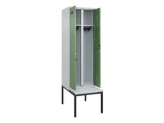 locker met bank,voor scheiding van kleding,HxBxD 2120x600x815mm,2vak