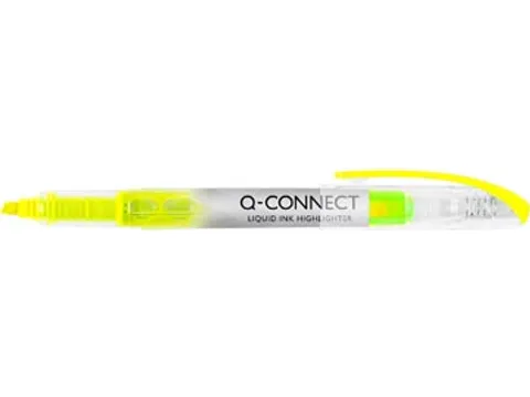 Surligneur Q-connect Liquid Ink Pointe biseautée Jaune