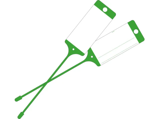 Goederenlabel PP groen blanco gelijnd