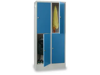 lockerkast,HxBxD 1850x800x500mm,2x2vakken,RAL7035,front RAL5012 - 2