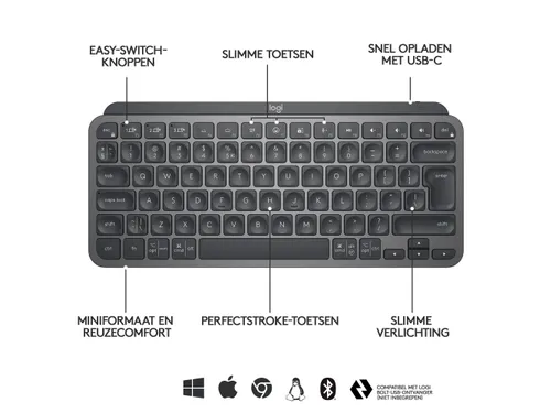 MX Keys Mini Toetsenbord AZERTY FR Bluetooth