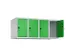 opzetkast,v. locker,4vak.,vak B 300mm,HxBxD 500x1200x500mm