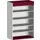 roldeurkast 2000x1300x650mm 4xStalen bodem cil.-slot RAL7035 RAL3004