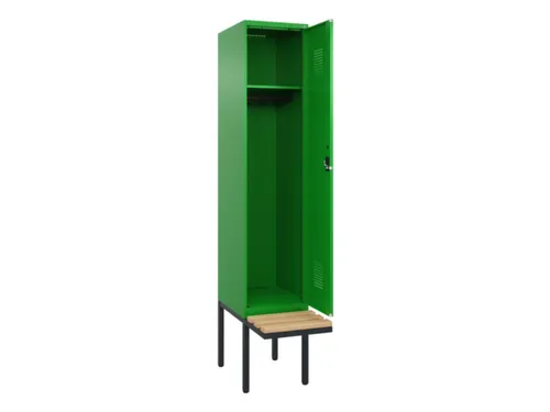locker met bank,HxBxD 2120x400x815mm,1vak,vak B 400mm,cilinderslot