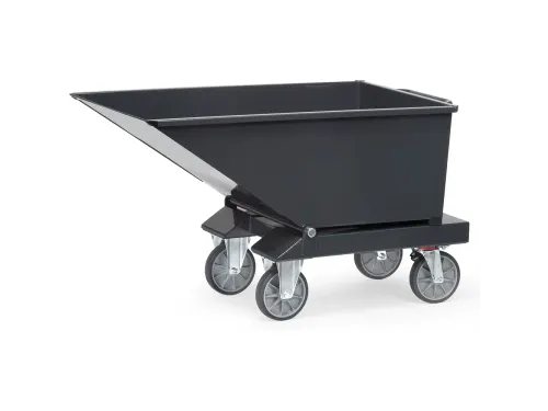 Afvalbakken 4701a 750kg 250 liter Ral7016 Aftapkraan