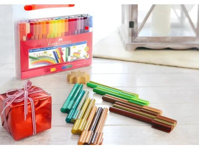 Kleurstiften Faber-Castell Connector assorti koffer à 60 stuks