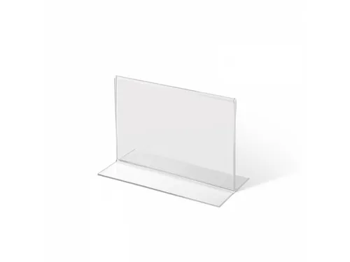 Folderhouder A7 T-stand Acryl liggend