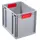 Euronorm-Stapelbak 400x300mm 320mm H Pp Wand/Bodem Gesloten Grijs/Rood