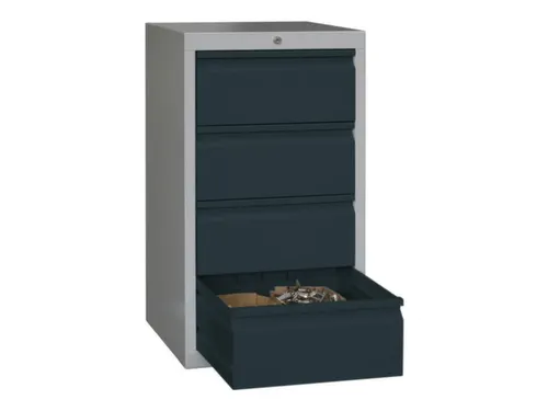 ladekast HxBxD 900x500x500mm 4laden slot RAL7035 front RAL7016