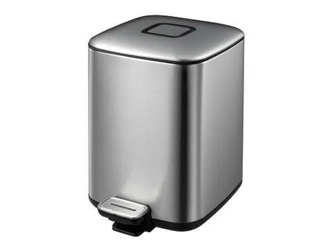 Vierkante Pedaalemmer Regent Step Bin 6 Liter Mat Rvs