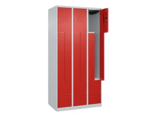 Z-garderobekast,HxBxD 1850x900x500mm,vak B 150/300mm,cil.-slot - 2