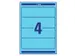 Rugetiket Avery Zweckform breed 192x61mm Blauw L4767 80 stuks