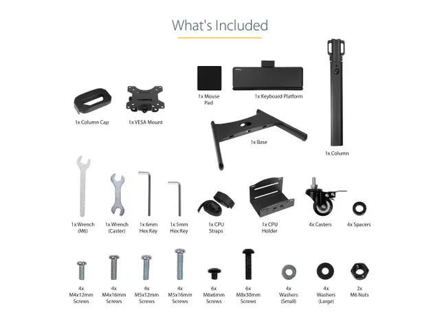 Mobiele Werkplek met Monitorsteun CPU Houder