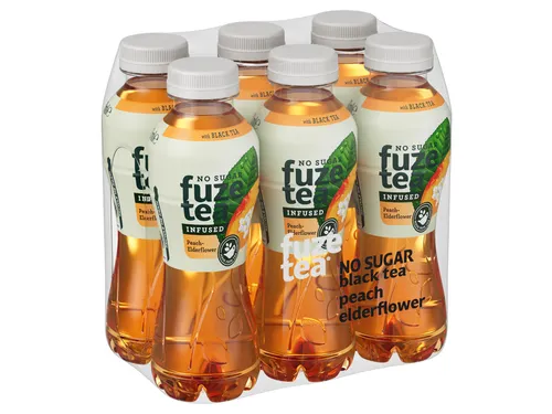 Frisdrank Fuze Tea peach elderflow suikervrij 400ml