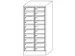 Postsorteerkast 1850x830x500mm 2x10 Vakken Ral7035 Front Ral5010