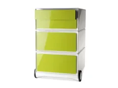 Verrijdbaar Ladeblok 642x390x436mm 4laden Romp Wit Front Groen