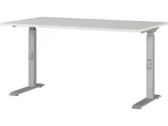 In hoogte verstelbaar bureau,HxBxD 680-910x1400x800mm,blad lichtgrijs