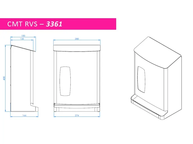 CMT Swoosh Multidispenser RVS Medium