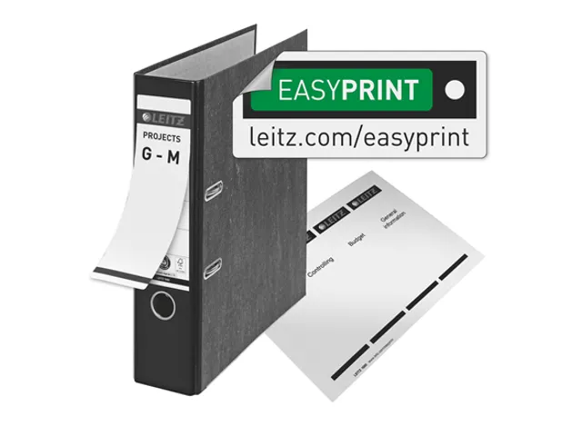 Ordner Leitz 1080 A4 80mm blauw gewolkt 100% gerecycled karton