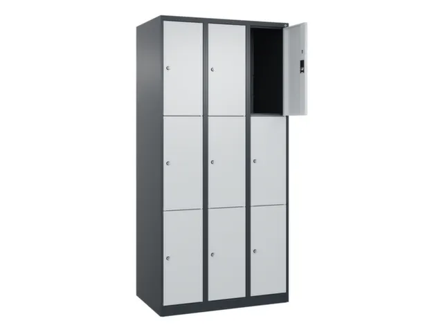 lockerkast,HxBxD 1850x900x500mm,3x3vakken,vak B 300mm,cil.-slot