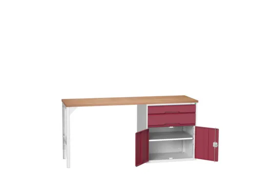 werkbank,HxBxD 930x2000x600mm,multiplexblad,2voeten/1container