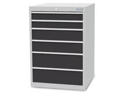 ladekast,HxBxD 1019x705x736mm,6lade(n),cilinderslot,romp RAL7035