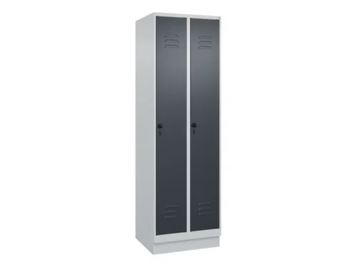 locker,HxBxD 1950x600x500mm,2vak,vak B 300mm,draaigrendel,sokkel