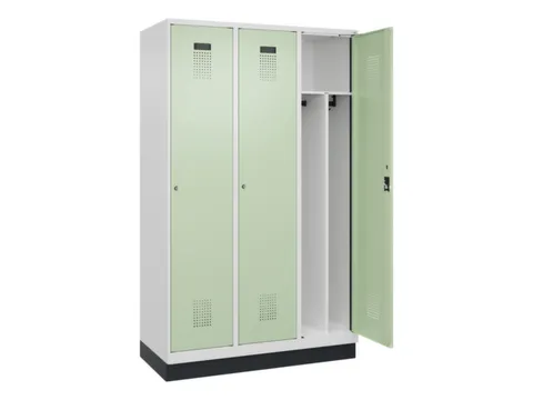 locker voor scheiding van kleding,HxBxD 1950x1200x500mm,3vak