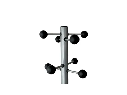 Kapstok BRASQ Monaco staand zilver/zwart 8 haken
