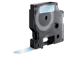 Labeltape Dymo 45020 D1 S720600 12mmx7m wit op transparant - 2