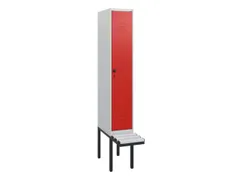 locker met bank,HxBxD 1950x300x815mm,1vak,vak B 300mm,draaigrendel