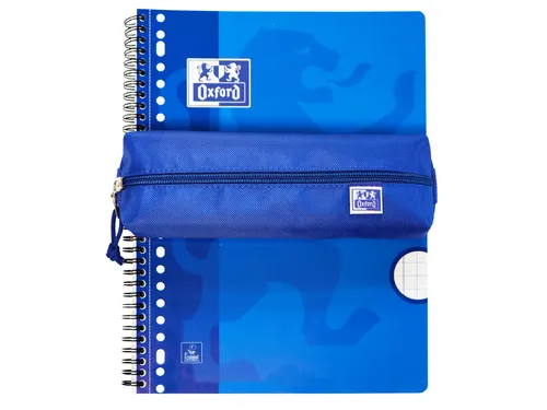 Pennenetui Oxford rechthoek blauw