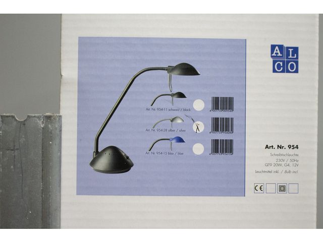 gastvrouw rundvlees maagpijn bureaulamp Alco halogeen G4 230/12V, 20W, zilver | BureaulampenWinkel.be