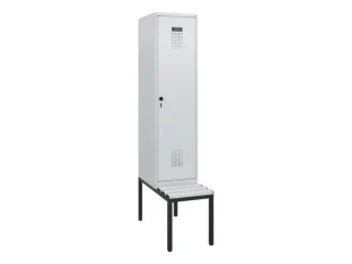 locker met bank,HxBxD 1950x400x815mm,1vak,vak B 400mm,draaigrendel - 2