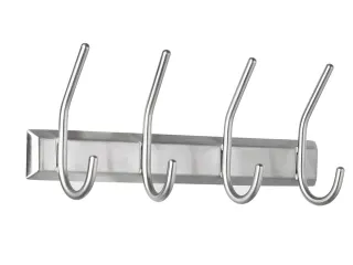 Wandgarderobe Alco zilver 4 haken incl. bevestigingsmateriaal - 1