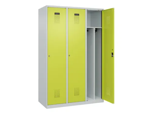 locker voor scheiding van kleding,HxBxD 1850x1200x500mm,3vak
