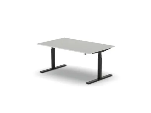 Elektrisch ihv bureau,HxBxD 650-1310x1600x1000mm,blad lichtgrijs