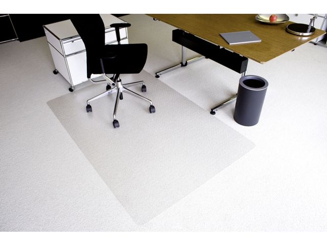 vloermat Kangaro voor tapijt 75x120cm transparant PET | StoelmattenWinkel.nl