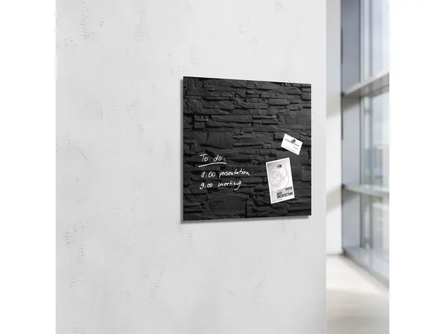 Glasmagneetbord Sigel Artverum 480x480x15mm leisteen