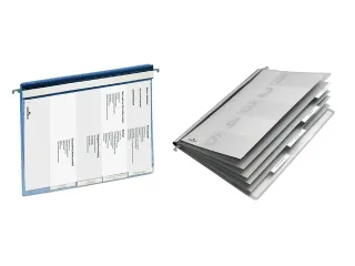 Dossiermap Durable Personeel 2555 A4 Blauw 5 vakken + hangrail - 4