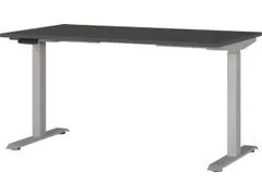 Elektrisch ihv bureau,HxBxD 720-1200x1400x800mm,blad grafiet