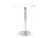 statafel,HxØ 1116x800mm,rond,schotelvoet chroom,ronde buis,blad wit