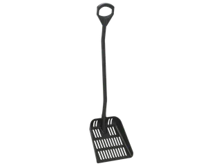 Hygiene 5604-9 uitlekschep zwart lange steel 131cm groot blad - 1