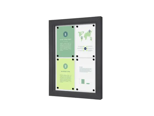 Outdoor Lockable Showcase Slim 4xA4 Antraciet