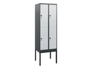 dubbeldekse locker,HxBxD 1950x600x500mm,2x2vak.,vak B 300mm - 1