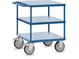 Tafelwagen 2417B 600kg 700x700mm 3 etages Staalplaat RAL5007