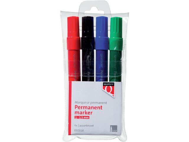 Permanent marker Quantore rond 1-1.5mm assorti | ViltstiftenShop.nl