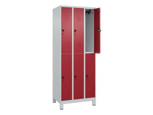 dubbeldekse locker,HxBxD 1950x750x500mm,3x2vak.,vak B 250mm