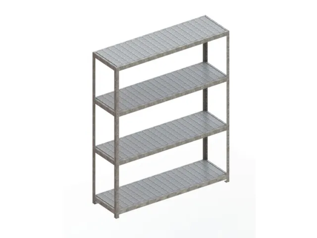 Breedvakstelling 2470x2000x600mm Vaklast 500kg 4 Stalen Legborden