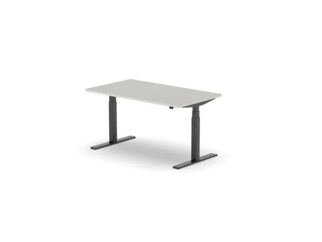 Elektrisch ihv bureau,HxBxD 650-1310x1800x900mm,blad lichtgrijs